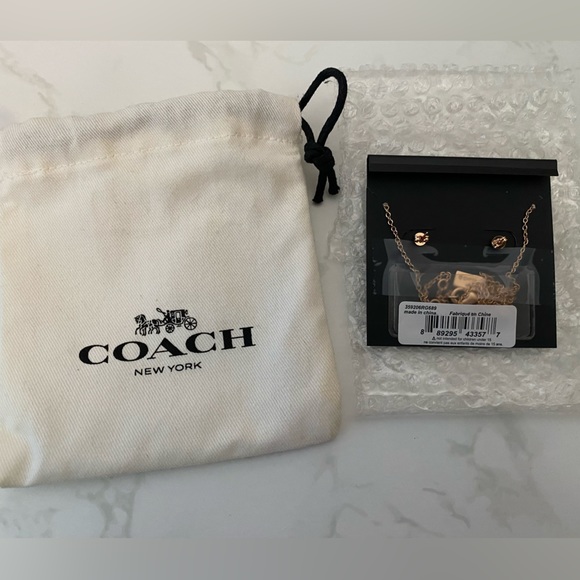 Coach necklace and earring set - Picture 2 of 3